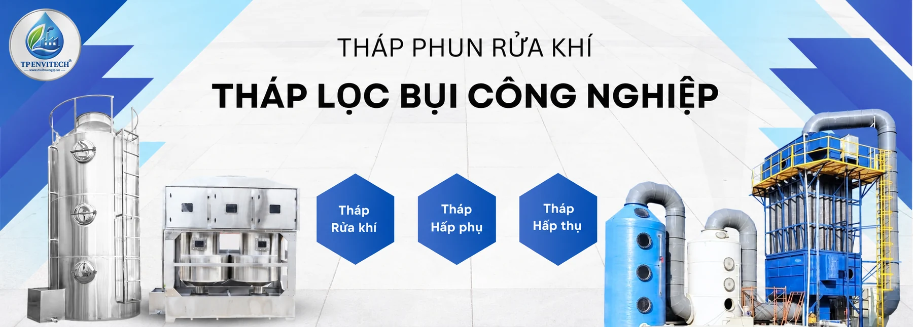 Tháp phun rửa khí và lọc bụi công nghiệp TP ENVITECH