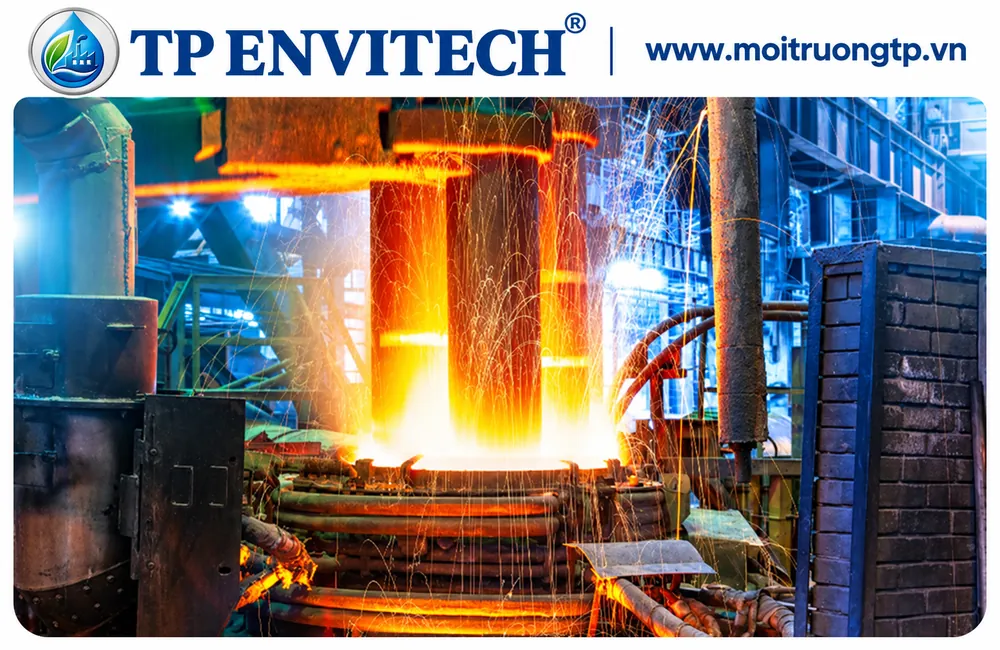 Minh họa xử lý khí thải lò đúc luyện kim