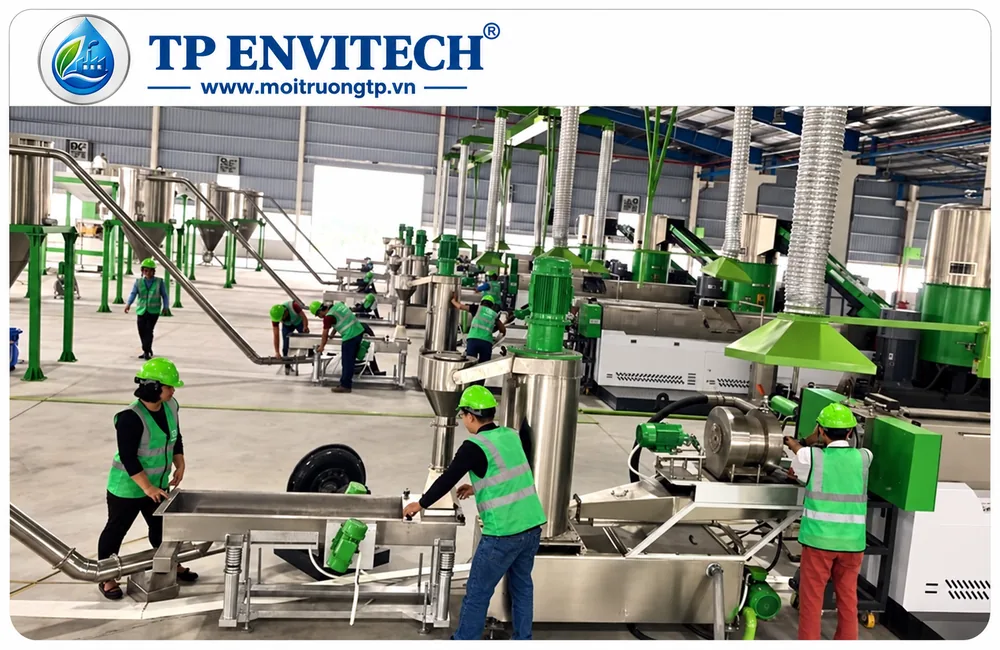 Minh họa xử lý khí thải sản xuất hạt nhựa